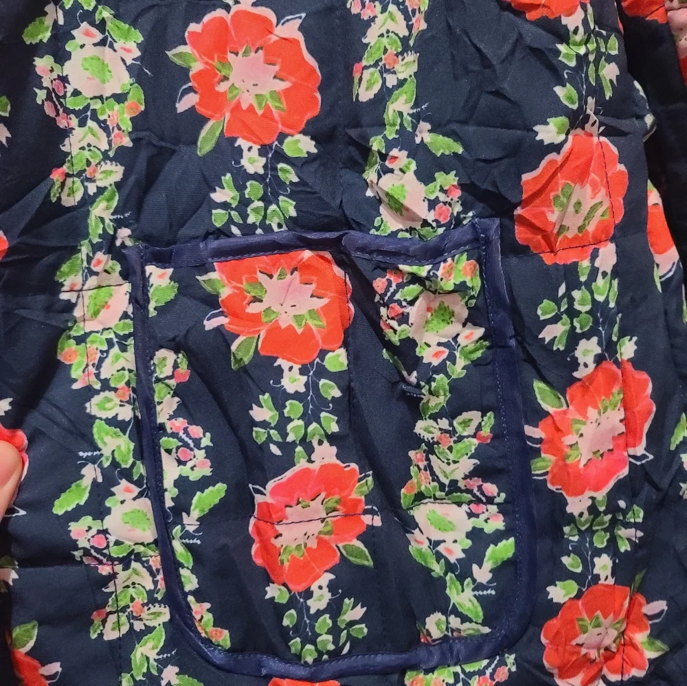 Floral Quilted Chore Barn Jacket Puffer - Picture 6 of 7